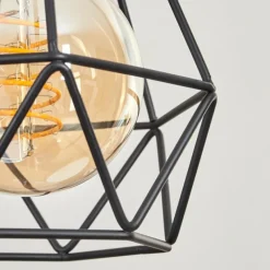 hofstein Soungou Suspension Écru, Noir, 4 lumières