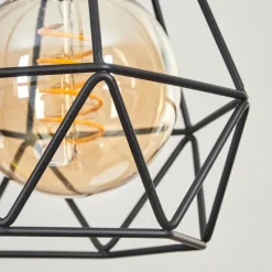 Luminaires Scandinaves-hofstein Soungou Suspension Écru, Noir, 5 lumières