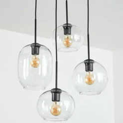 hofstein Soutinho Suspension, Boule lumineuse Clair, 4 lumières