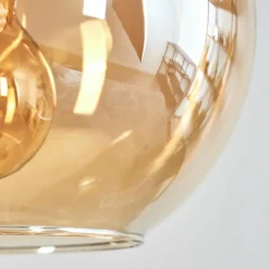 hofstein Soutinho Suspension, Boule lumineuse Ambre, 4 lumières