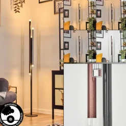 hofstein Specksta Lampadaire LED Cuivre, Noir, Argenté, 3 lumières