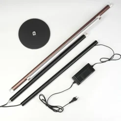 hofstein Specksta Lampadaire LED Cuivre, Noir, Argenté, 3 lumières