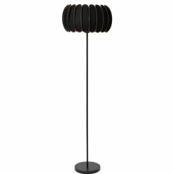Lampes En Tissu-Luminaires Lucide SPENCER Lampadaire Noir, 1 lumière