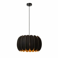 Lampes En Tissu-Luminaires Lucide SPENCER Suspension Noir, 1 lumière