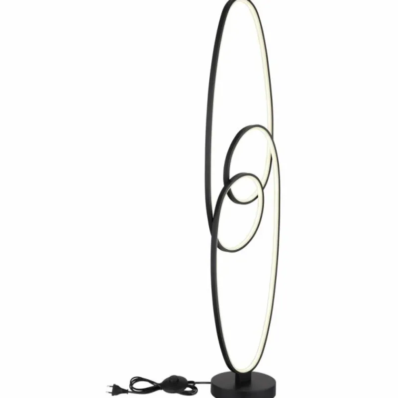 Luminaires Globo Lighting Spira Lampadaire LED Noir, 1 lumière* Éclairage Led