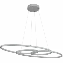 Luminaires Globo Lighting Spira Suspension LED Chrome, Argenté, 1 lumière* Éclairage Led