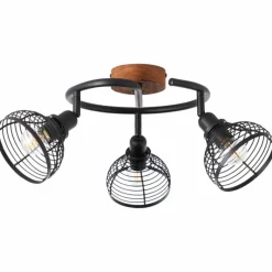 Luminaires Scandinaves-Luminaires Brilliant Spot Brilliant Avia Bois foncé, Noir, 3 lumières