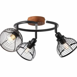 Luminaires Scandinaves-Luminaires Brilliant Spot Brilliant Avia Bois foncé, Noir, 3 lumières