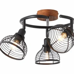 Luminaires Scandinaves-Luminaires Brilliant Spot Brilliant Avia Bois foncé, Noir, 3 lumières