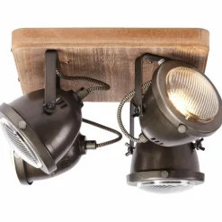 Luminaires Brilliant Spot Brilliant Carmen Wood Acier inoxydable, 4 lumières* Spots Et Projecteurs