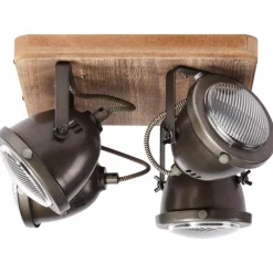 Luminaires Brilliant Spot Brilliant Carmen Wood Acier inoxydable, 4 lumières* Spots Et Projecteurs