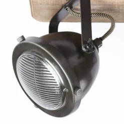 Luminaires Brilliant Spot Brilliant Carmen Wood Acier inoxydable, 4 lumières* Spots Et Projecteurs