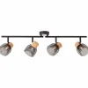 Luminaires Brilliant Spot Brilliant Flaka Noir, 4 lumières* Spots Et Projecteurs