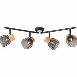Luminaires Brilliant Spot Brilliant Flaka Noir, 4 lumières* Spots Et Projecteurs