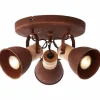 Luminaires Rustiques-Luminaires Brilliant Spot Brilliant Frieda Bois foncé, Rouille, 3 lumières