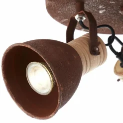 Luminaires Rustiques-Luminaires Brilliant Spot Brilliant Frieda Bois foncé, Rouille, 3 lumières