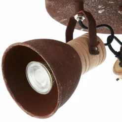 Luminaires Rustiques-Luminaires Brilliant Spot Brilliant Frieda Bois foncé, Rouille, 3 lumières