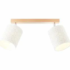 Lampes En Tissu-Luminaires Brilliant Spot Brilliant Galance Bois clair, 2 lumières