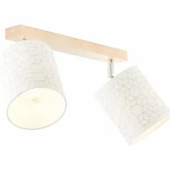 Lampes En Tissu-Luminaires Brilliant Spot Brilliant Galance Bois clair, 2 lumières