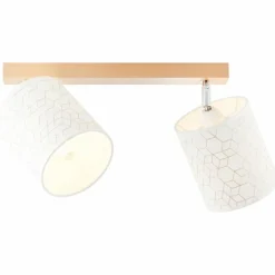 Lampes En Tissu-Luminaires Brilliant Spot Brilliant Galance Bois clair, 2 lumières
