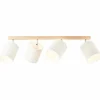 Lampes En Tissu-Luminaires Brilliant Spot Brilliant Galance Bois clair, 4 lumières