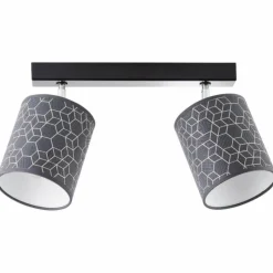 Lampes En Tissu-Luminaires Brilliant Spot Brilliant Galance Noir, 2 lumières