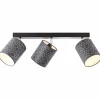 Lampes En Tissu-Luminaires Brilliant Spot Brilliant Galance Noir, 3 lumières