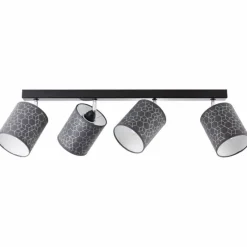 Lampes En Tissu-Luminaires Brilliant Spot Brilliant Galance Noir, 4 lumières