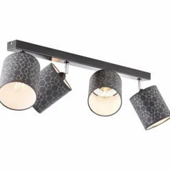 Lampes En Tissu-Luminaires Brilliant Spot Brilliant Galance Noir, 4 lumières