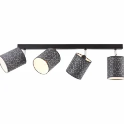 Lampes En Tissu-Luminaires Brilliant Spot Brilliant Galance Noir, 4 lumières