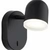 Luminaires Brilliant Spot Brilliant Gretchen Noir, 1 lumière* Spots Et Projecteurs