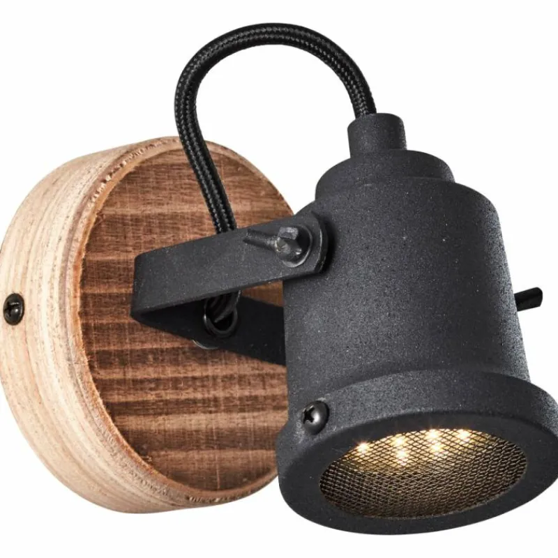 Lampes Industrielles-Luminaires Brilliant Spot Brilliant Inge Bois foncé, 1 lumière
