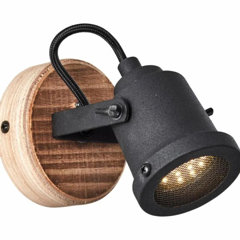Lampes Industrielles-Luminaires Brilliant Spot Brilliant Inge Bois foncé, 1 lumière