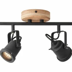 Lampes Industrielles-Luminaires Brilliant Spot Brilliant Inge Bois foncé, 2 lumières