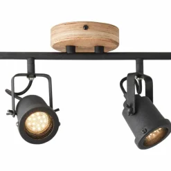 Lampes Industrielles-Luminaires Brilliant Spot Brilliant Inge Bois foncé, 2 lumières