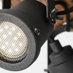 Lampes Industrielles-Luminaires Brilliant Spot Brilliant Inge Bois foncé, 3 lumières