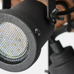 Lampes Industrielles-Luminaires Brilliant Spot Brilliant Inge Bois foncé, 3 lumières