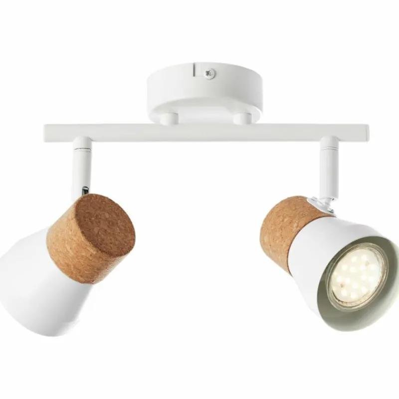 Luminaires Rustiques-Luminaires Brilliant Spot Brilliant Moka Blanc, 2 lumières