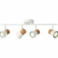 Luminaires Rustiques-Luminaires Brilliant Spot Brilliant Moka Blanc, 4 lumières