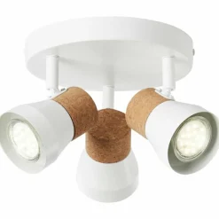 Luminaires Rustiques-Luminaires Brilliant Spot Brilliant Moka Blanc, 3 lumières