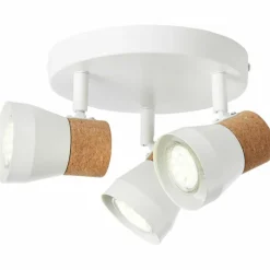Luminaires Rustiques-Luminaires Brilliant Spot Brilliant Moka Blanc, 3 lumières