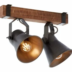 Luminaires Rustiques-Luminaires Brilliant Spot Brilliant Plow Noir, 2 lumières