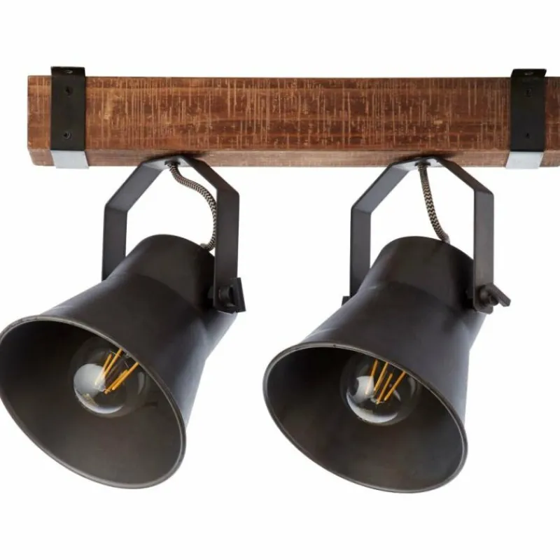 Luminaires Rustiques-Luminaires Brilliant Spot Brilliant Plow Noir, 2 lumières