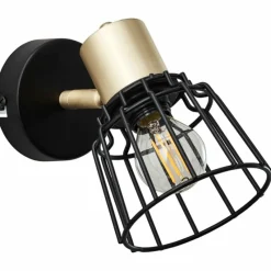 Luminaires Scandinaves-Luminaires Brilliant Spot Brilliant Posca Laiton, Noir, 1 lumière