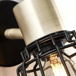 Luminaires Scandinaves-Luminaires Brilliant Spot Brilliant Posca Laiton, Noir, 1 lumière