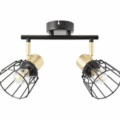 Luminaires Scandinaves-Luminaires Brilliant Spot Brilliant Posca Laiton, Noir, 2 lumières