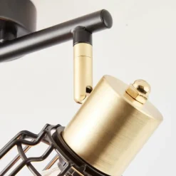 Luminaires Scandinaves-Luminaires Brilliant Spot Brilliant Posca Laiton, Noir, 2 lumières