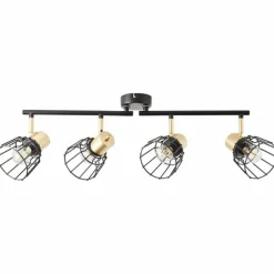 Luminaires Scandinaves-Luminaires Brilliant Spot Brilliant Posca Laiton, Noir, 4 lumières