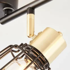 Luminaires Scandinaves-Luminaires Brilliant Spot Brilliant Posca Laiton, Noir, 4 lumières