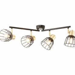 Luminaires Scandinaves-Luminaires Brilliant Spot Brilliant Posca Laiton, Noir, 4 lumières